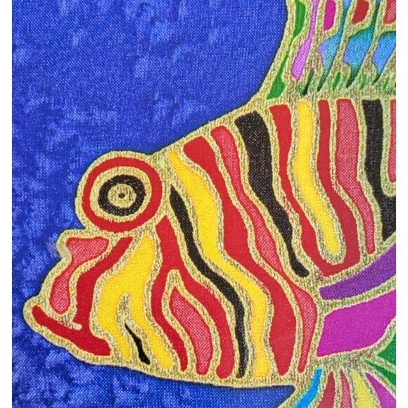 Signed Tropical Fish Art Print Jane Murray Lewis Framed Firedragon Rainbow 11x14 - Picture 10 of 16